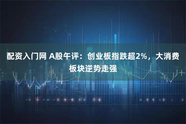 配资入门网 A股午评：创业板指跌超2%，大消费板块逆势走强